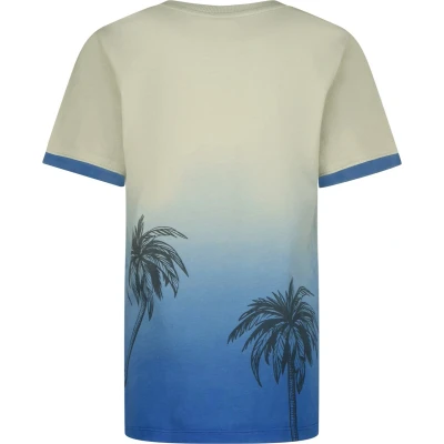 Afbeelding van Vingino T shirt met all over print blauw/lichtgrijs