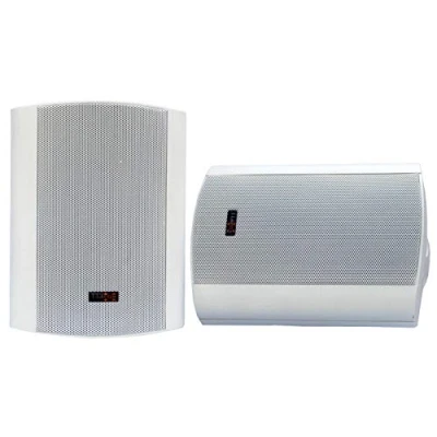 Afbeelding van E Lektron EWL5P Stereo passieve luidsprekers paar incl. wandhouder voor binnen en buiten 5&quot; 125W wit