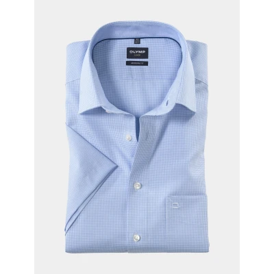 Afbeelding van OLYMP Luxor Modern Fit Overhemd Korte mouw blauw/wit