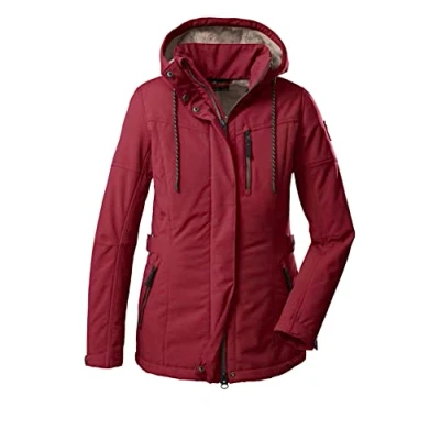 Afbeelding van G.I.G.A. DX dames Casual softshelljack met afritsbare capuchon GW 26 WMN SFTSHLL JCKT, dieprood, 40, 38545 000
