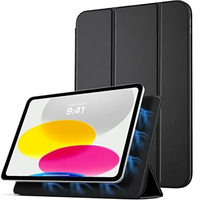 Afbeelding van TiMOVO Hoes compatibel met iPad 10e generatie 10,9 inch 2022, 10, slank, magnetische beschermhoes automatische waak/slaap en standaard, licht, drievoudige tablethoes voor 10 gen, zwart