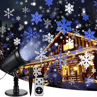 Afbeelding van MHGLOVES Kerst Projector Licht, Sneeuwval LED Verlichting Decoratie Lichten, Outdoor Waterdicht Nachtlampje Spotlight met Afstandsbediening Voor Bruiloft, Vakantie Xmas Party