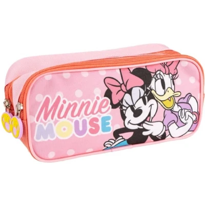 Afbeelding van Pennenetui met 2 vakken Minnie Mouse Roze 22,5 x 8 10 cm