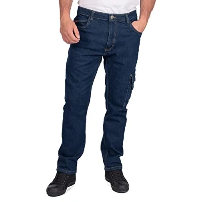 Afbeelding van Lee Cooper Werkkleding Veiligheid Carpenter Stretch Denim Jeans Werkbroek, Lichtblauw, 32W/31R