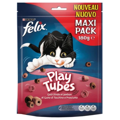 Afbeelding van Felix Play Tubes Kalkoen&amp;Ham Kattensnack 180 g