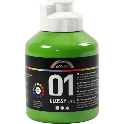 Afbeelding van A color Glossy acrylverf, lichtgroen, 01 glossy, 500 ml