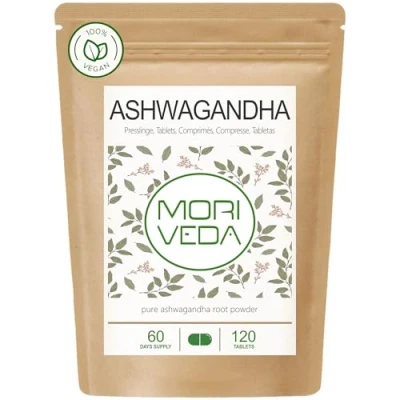 Afbeelding van Ashwagandha tabletten 1000 mg of capsules 600mg puur natuurlijk product in topkwaliteit winterkers, Indiase ginseng (1x120 tabletten)