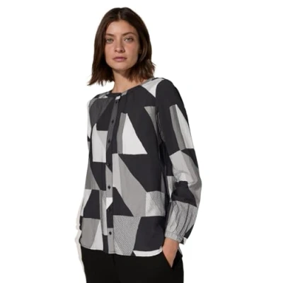 Afbeelding van Cecil MIT Grafischem Muster Blouse, Dames, Maat: Small, Schwarz
