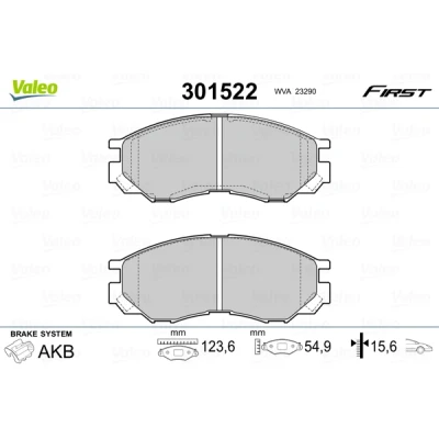 Afbeelding van Valeo Remblokset 301522