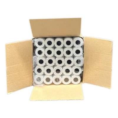 Afbeelding van 50 stuks thermische rollen 57 x 30 12 voor bank en handprinters, type lngenico 8550, mini rollen, formaat: (50 stuks)