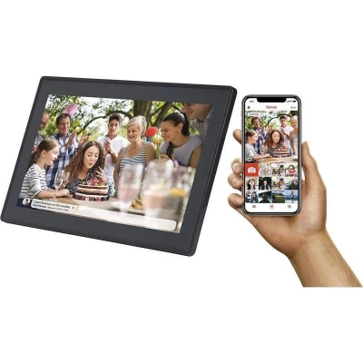Afbeelding van Braun Photo Technik DigiFrame 1518 WiFi digitale fotolijst Zwart 39,6 cm (15.6) Touchscreen