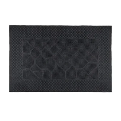 Afbeelding van Relaxdays deurmat rubber, 40 x 60 cm, voetmat met noppen, binnen &amp; buiten, weerbestendig, antislip buitenmat, zwart