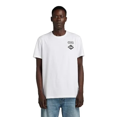 Afbeelding van G STAR Heren Chest Gr R T shirts, wit (White D23712 336 110), XXL