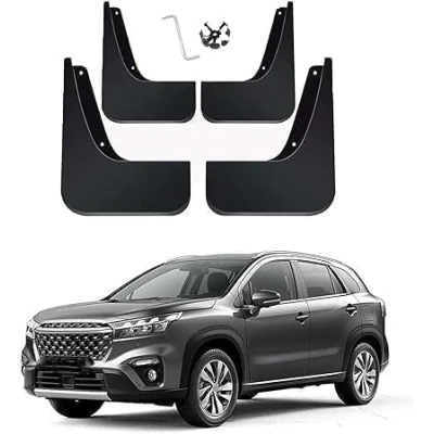 Afbeelding van Auto Spatlappen Spatborden Voor Suzuki S Cross III 2022, Achter Rubber Splash Guards Band Externe Accessoires.