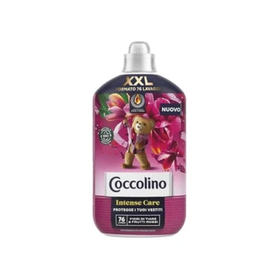 Afbeelding van Coccolino wasverzachter concentraat Tiarébloemen en rode vruchten, voor wasmachine Intense Care met professionele vezeltechnologie, XXL formaat tot 76 wasbeurten, 1750 ml