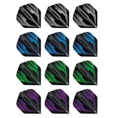 Afbeelding van Hardcore Selection Pack Dark Wings Extra Thick Standard Dart Vluchten 4 sets Per Pak (12 Flights in totaal)