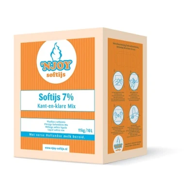 Afbeelding van NJOY 7% Vanilleijs Vloeibaar Ijsmix (10 Liter)