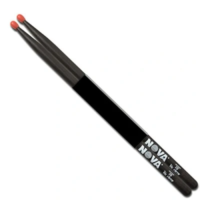 Afbeelding van Nova by Vic Firth N2BNB 2B drumstokken met nylon tip, zwart