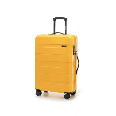 Afbeelding van WITTCHEN COMODO Line koffer Bagage van ABS Telescopisch Handvat TSA slot 4 dubbele wielen, geel, Mittlerer koffer, middelgrote