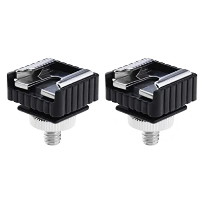Afbeelding van the Lord of Tools 2 STKS Flash Hot Shoe Mount Adapter naar 1/4 Draad Gat met 1/4&quot; 20 Mannelijk Mannelijke Statief Schroef Compatibel Canon 580EXII/580EX/430EXII/430EX