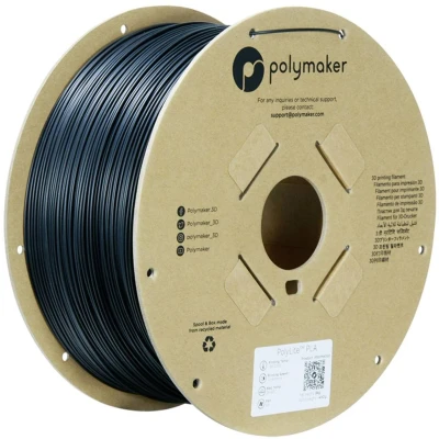 Afbeelding van Polymaker PA02037 PolyLite PLA Filament True Black 1.75 mm / 3kg kunststof Hoge stijfheid, treksterkte 3000 Zwart PolyLite™