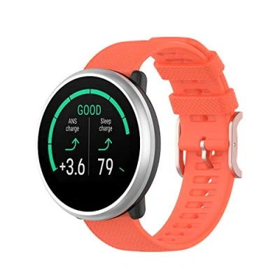 Afbeelding van Yikamosi Compatibel met Polar Pacer/Ignite/Unite Bandje,20mm Snelle release Zachte Siliconen Rose goud Roestvrij stalen sluiting Vervangende Bandje voor Pacer/Ignite/Unite,Oranje