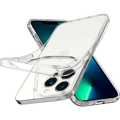Afbeelding van Apple iPhone 13 Pro Hoesje Siliconen en TPU (zacht) Spigen Softcase/Backcover Transparant Telefoonhoesje
