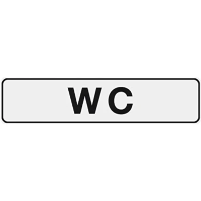 Afbeelding van Metafranc kleefbord 200 x 48 mm/beschildering/Informatiebord/deurplaat/verbodsbord/Toegangsverbod/Terugnamelabel/bedrijfsaanduiding WC