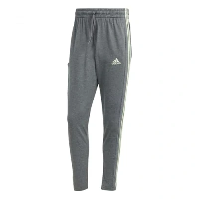 Afbeelding van adidas Sportswear Essentials Single Tapered OPEN HEM 3 Stripes Pants Trainingsbroek, Heren, Maat: XS, Dark grey heather