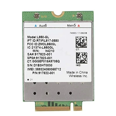 Afbeelding van ASHATA 4G LTE kaartmodule draadloze netwerkadapter, L850 GL module FDD WCDMA netwerkkaart FDD/LTE TDD/WCDMA WLAN kaart, NGFF M.2 voor