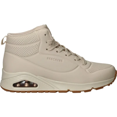 Afbeelding van Skechers Uno Stand High dames sneaker Ecru Maat 37