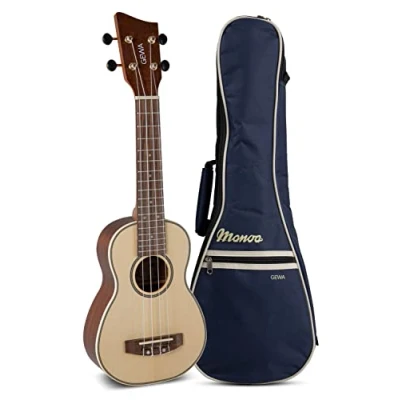 Afbeelding van GEWA sopraan ukelele Manoa M SO Sapelli mat met Gig Bag