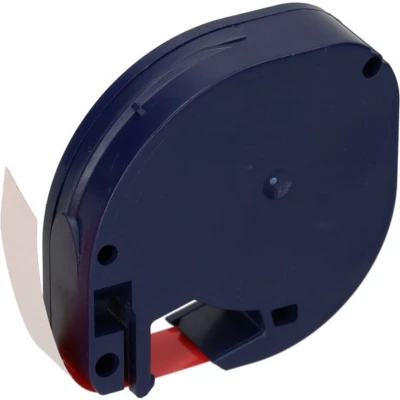 Afbeelding van Huismerk Dymo 91203 Tape Zwart op rood (12 mm)