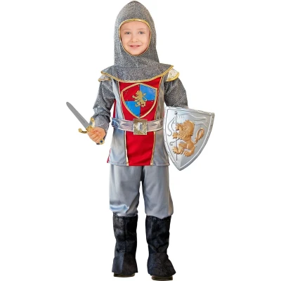 Afbeelding van Widmann Middeleeuwse &amp; Renaissance Strijders Kostuum Dappere Ridder Roeland Jongen Grijs Maat 140 Carnavalskleding Verkleedkleding