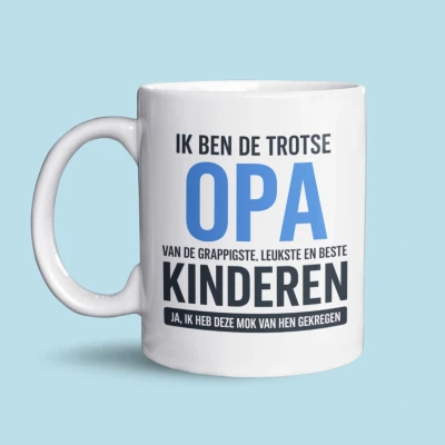 Afbeelding van NietMokken.nl opa Mok Grappige beker voor Leuk vaderdag cadeau van kleinkinderen 325ml Aan beide zijden bedrukt Koffiemok