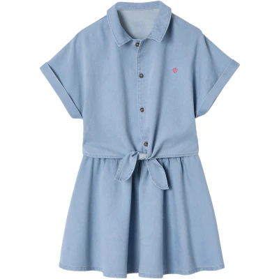 Afbeelding van Vertbaudet Meisjesset met geknoopte blouse en rokje