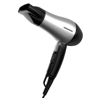 Afbeelding van Grundig HD 2200 Reishaardroger/föhn Zilver/zwart Wereldwijd gebruik Inklapbaar