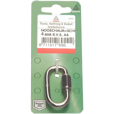 Afbeelding van Deltafix noodschalm r.v.s. a4 4 mm 2 st.