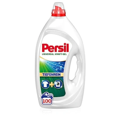Afbeelding van Persil Universal Kraft Gel (100 Waschladungen), Flüssigwaschmittel mit Tiefenrein Technologie, Waschmittel für reine Wäsche und hygienische Frische die Maschine, wirksam ab 20 C