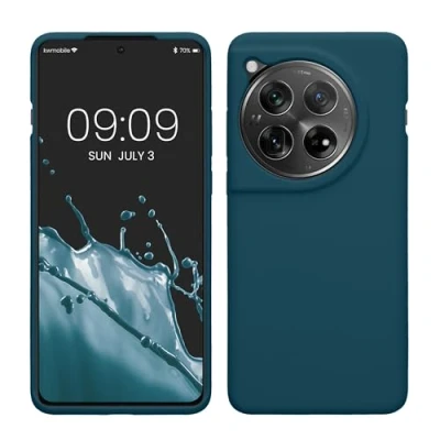 Afbeelding van kwmobile telefoonhoesje geschikt voor OnePlus 12 Hoesje met siliconen coating Smartphone case in petrol