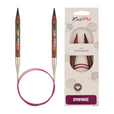 Afbeelding van KnitPro Rondbreinaald, kleurrijk, 9 mm x 50 cm