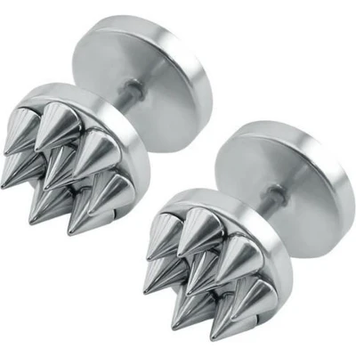 Afbeelding van Spike Stud oorbellen edelstaal Zilverkleurig