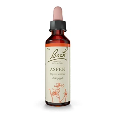 Afbeelding van Originele bachbloesemdruppels nr. 2 Aspen: Voel je veilig met de Bach bloesem Zitterkarton, 20 ml