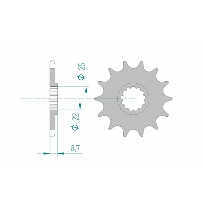 Afbeelding van AFAM Tandwiel Voorzijde 16T 520