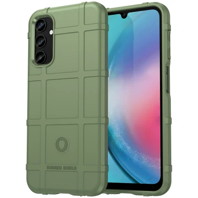 Afbeelding van Samsung Galaxy A25 Hoesje Siliconen en TPU (zacht) iMoshion Backcover/Softcase Donkergroen Telefoonhoesje Shockproof/Valbescherming Black