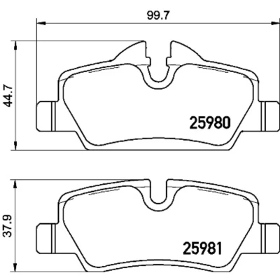 Afbeelding van Brembo Remblokset P 06 090