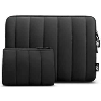 Afbeelding van TECOOL beschermhoes voor 15, 15,6, 16 inch laptop, 15,6 Lenovo Ideapad Thinkpad HP Dell Acer ASUS Chromebook 15 Notebook, Macbook Pro M3 M2 M1 2023 laptoptas, zwart