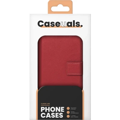Afbeelding van Caseuals Genuine Leather Wallet Bookcase Samsung Galaxy A54 5g Rood