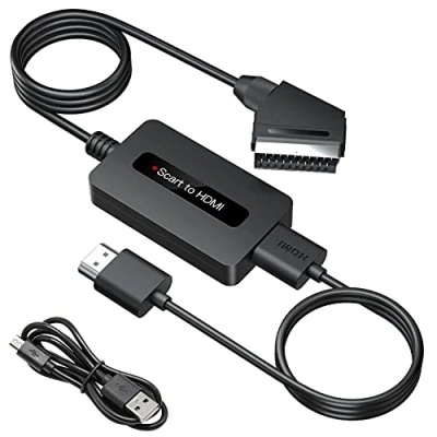 Afbeelding van Sunnatch Converter, Scart naar HDMI, met HDMI en kabel, mannelijke adapter, ingang/HDMI uitgang