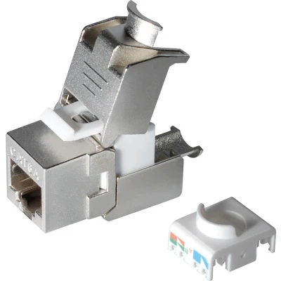 Afbeelding van STP CAT6a 10 Gigabit Keystone module RJ45 LSA (toolless) / metaal